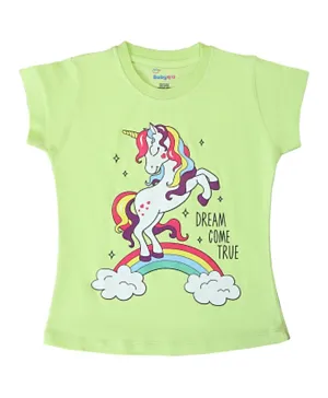 Babyqlo Unicorn Short Sleeves T-Shirt - Green