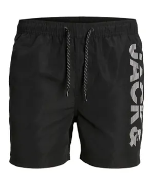 Jack & Jones Junior Twill Weave Swim Shorts - Black