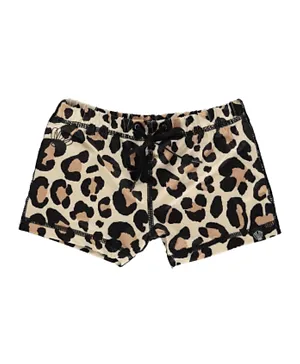 Beach & Bandits Leopard Swim Shorts - Ivory