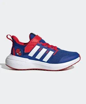 Adidas x Marvel FortaRun Spider-Man 2.0 Cloudfoam Sport Lace Top Strap Shoes - Team Royal Blue