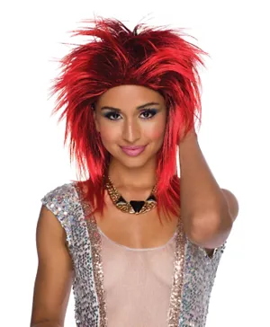 Bristol Novelty Foxy Rocker Wig Halloween Accessory - Red