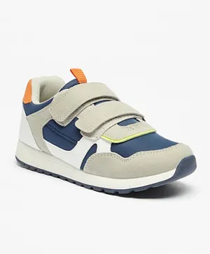 Mister Duchini Panelled Sneakers With Hook And Loop Closure - Multicolour