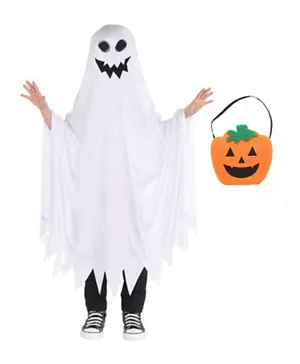 Highlands White Ghost Halloween Costume for Kids - Small Size
