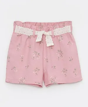 LC Waikiki Floral Shorts - Pink