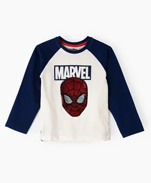 UrbanHaul X Marvel Spiderman T-shirt - White & Blue