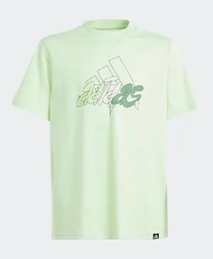 adidas Junior Illustrated Graphic T-Shirt - Green