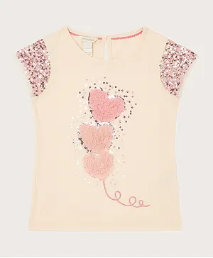 Monsoon Children Heart Balloon Top - Beige