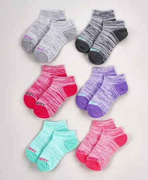 Skechers 6 Pack Non Terry Low Cut Socks - Multicolor