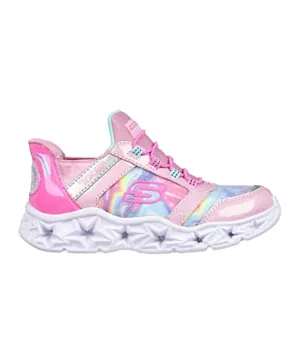 Skechers Slip-ins Galaxy Lights Tie Dye Takeoff Light Up Shoes - Pink