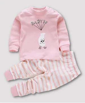 Lamar Baby Cartoon Print Nightwear  - Pink