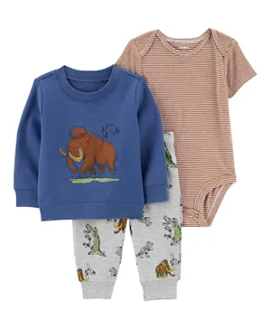 Carter's 3-Piece Woolly Mammoth Outfit Set - Multicolor