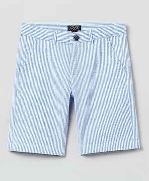 OVS Striped Shorts - Blue