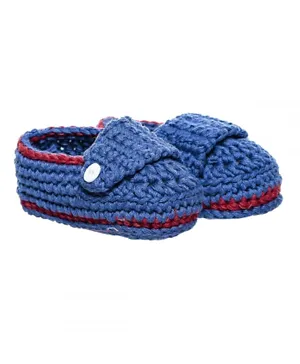 Smurfs Baby Crochet Booties - Blue