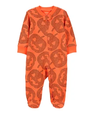 Carter's Halloween 2-Way Zip Cotton Sleep & Play Pajamas - Orange