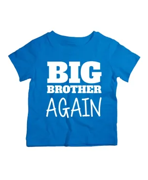 Twinkle Hands Big Brother Again T-Shirt - Blue
