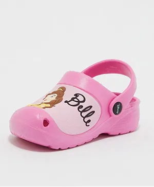 Fanmania Disney Princess Belle Rubber Embossed Clogs - Pink