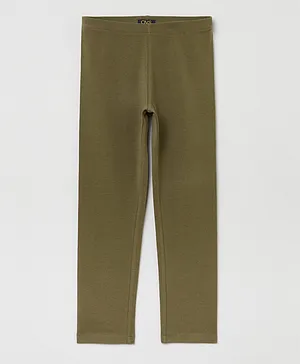 OVS Basic Leggings - Olive Green