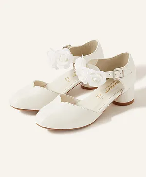 Monsoon Children Corsage Two-Part Heels Sandals - Ivory