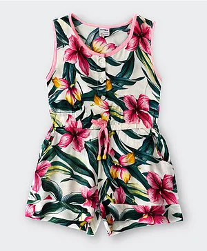 Wonder Kid Floral Romper - Multicolor