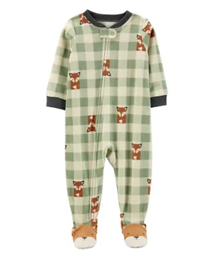 Carter's 1-Piece Fox Fleece Footie Pajamas - Multicolor