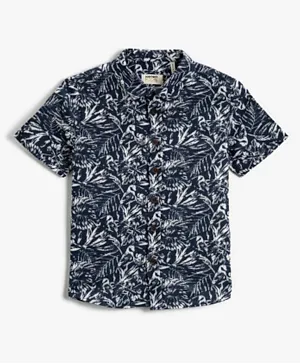 Koton Leaf Print Shirt - Blue