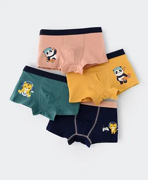 Babyqlo 4 Pack Cute Animals Cotton Underpants - Multicolor