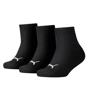 Puma 3-Pack Cotton Blend Designed Socks - Black