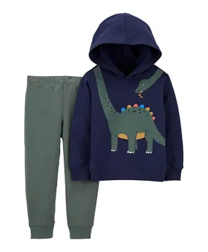 Carter's 2-Piece Dinosaur Hooded Sweatshirt & Pants Set - Navy