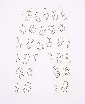 Adams Kids All Over Printed Rabbit Leggings - White