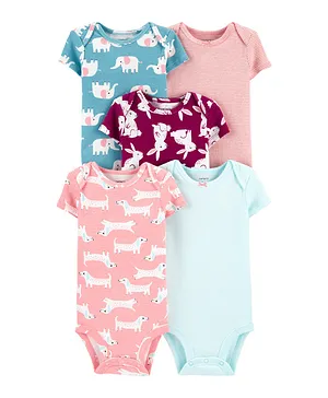 Carter's 5 Pack Short Sleeves Original Bodysuits - Multicolor