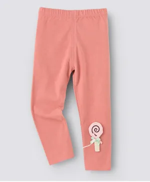 Babyqlo Full Length Popsicle Patch Design Leggings - Pink