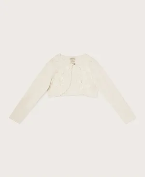 Monsoon Children 3D Petal Cardigan - Ivory