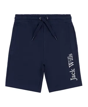 Jack Wills Script Embroidered Shorts - Navy Blue