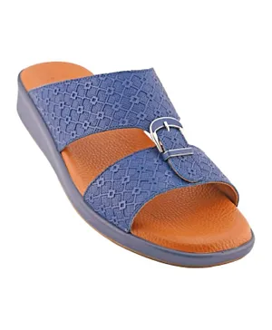 Barjeel Uno Traditional Leather Arabic Sandals - Blue