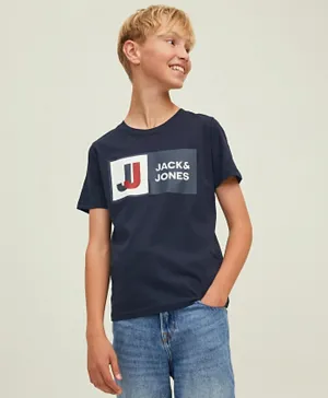 Jack & Jones Junior Crew Neck  T-Shirt - Navy Blue