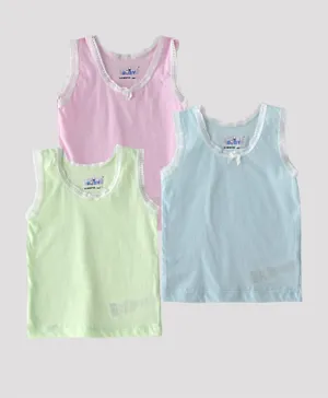 Smart Baby 3 Pack Sleeveless Vests - Multicolor