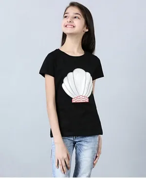 Neon Seashell T-Shirt - Black