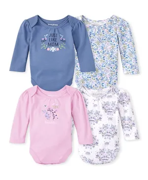The Children's Place 4 Pack Printed Bodysuits - Multicolour