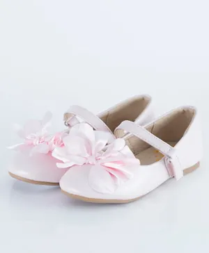 Just Kids Brands Aurora Pearlized Ballerina With Certain Bow Details - Pink