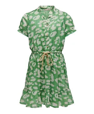 Only Kids All Over Print Dress - Green