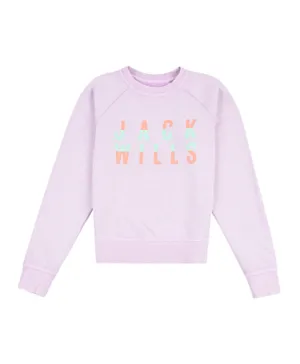 Jack Wills Girls Logo Graphic Sweatshirt - Lavender