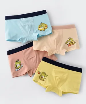 Babyqlo 4 Pack Crocodile Cotton Underpants - Multicolor