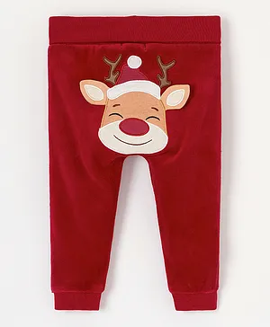 Name It Velvet Patch Trousers - Jester Red