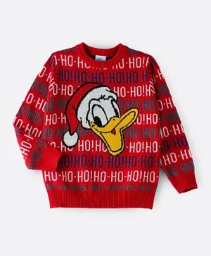 Disney Donald Duck Christmas Sweater - Red