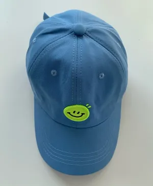 The Girl Cap Smiley Stretchy Cap - Blue