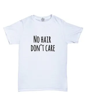 Cheeky Micky No Hair Don't Care Cotton T-Shirt - White