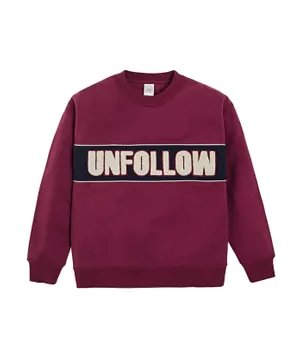 SMYK Unfollow Sweatshirt - Burgundy