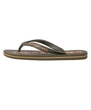 Jack and Jones Junior JFW Logo 2 JNR Flip Flops - Brown