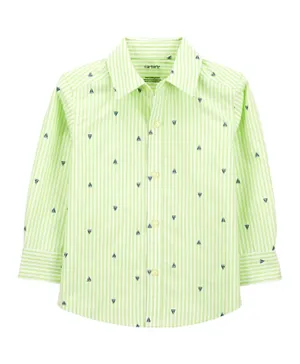 Carter's SP24 I B Buttondown Easter Shirt - Green