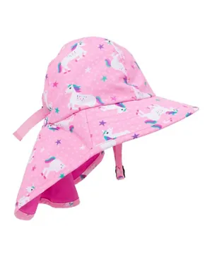 ZOOCCHINI UPF 50+ All Over Unicorn Print Sun Hat - Pink
